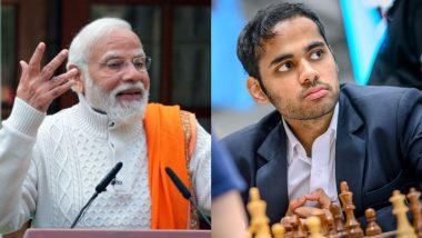 Prime Minister Narendra Modi Congratulates Arjun Erigaisi for Crossing 2800-Point Mark in Live Chess Ratings, Says ‘This Is a Phenomenal Feat’ (See Post)