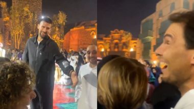 Rafael Nadal Hilariously Says ‘No’ To Dance Along With Novak Djokovic in Riyadh, Video Goes Viral