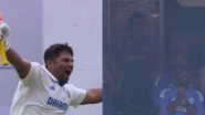 Sarfaraz Khan Receives Standing Ovation From Indian Cricket Team Dressing Room After Scoring Maiden International Hundred During IND vs NZ 1st Test 2024 (Watch Video)