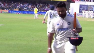 Rishabh Pant Wicket Video: Star Indian Wicketkeeper Batter Misses Out on Century By Just One Run As William ORourke Dismisses Him During IND vs NZ 1st Test 2024