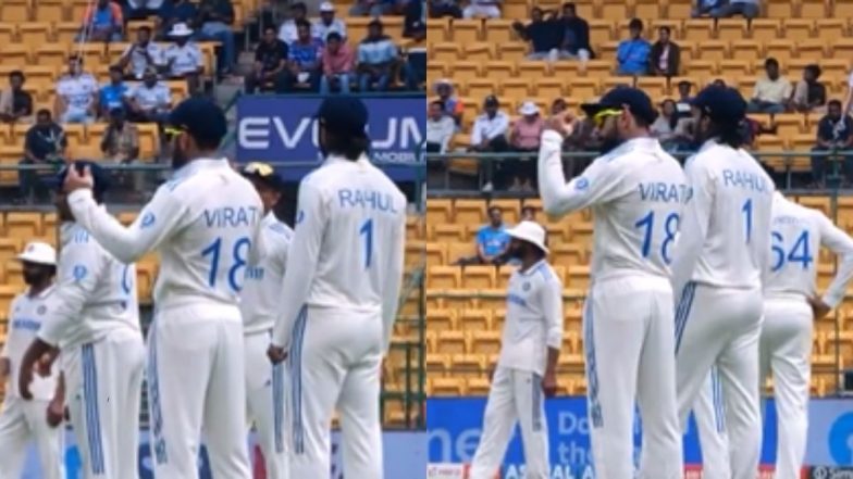 Virat Kohli Gestures Crowd To Cheer for Team India As Hosts Look to Defend 107 at M Chinnaswamy Stadium on Day 5 of IND vs NZ 1st Test 2024 (Watch Video)