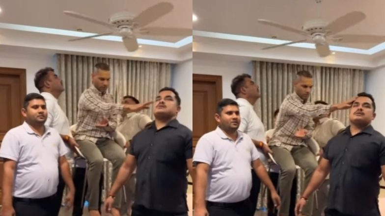 Shikhar Dhawan Enacts ‘Fan Waale Baba’ As He Copies Laddu Mutya in Latest Instagram Reel, Watch Viral Video