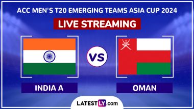 India A vs Oman, ACC Men's T20 Emerging Teams Asia Cup 2024 Match Live Streaming Online: How To Watch IND A vs OMA Cricket Match Free Live Telecast on TV?