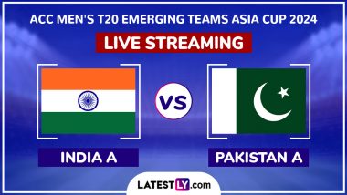 India A vs Pakistan Shaheens, ACC Men's T20 Emerging Teams Asia Cup 2024 Match Live Streaming Online: How To Watch IND A vs PAK A Cricket Match Free Live Telecast on TV?