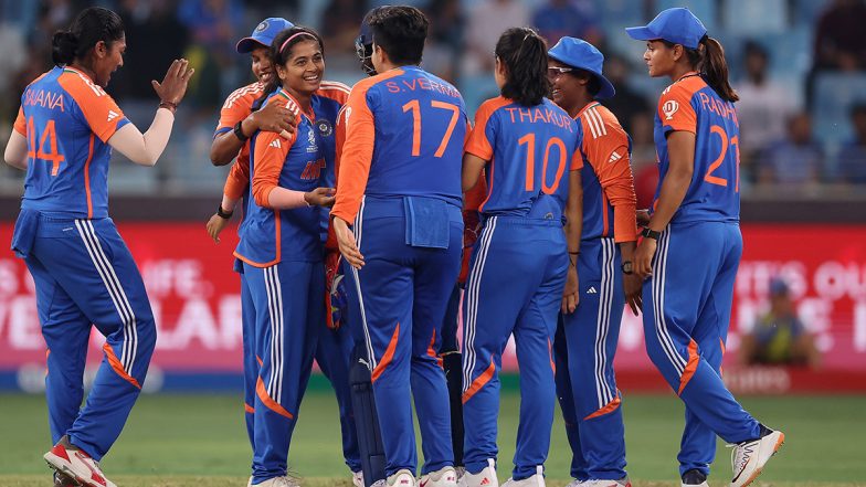 India Women Defeat Sri Lanka Women By 82 Runs in ICC Women's T20 World Cup 2024; Harmanpreet Kaur, Smriti Mandhana, Bowlers Shine As Women in Blue Boost Net Run Rate With Dominant Win