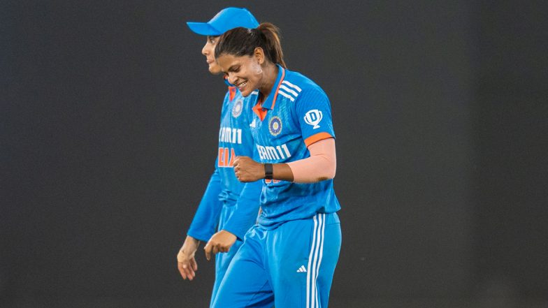 India Women Beat New Zealand Women By 59 Runs in 1st ODI 2024; Tejas Hasabnis, Radha Yadav Shine as Women in Blue Gain 1-0 Lead | 🏏 Reportr Door