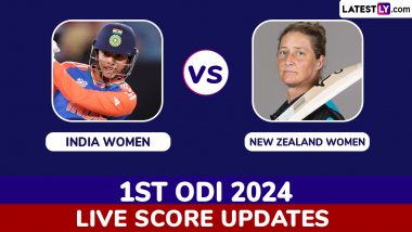 NZ-W 132/7 in 30.4 Overs (Target 228) | India Women vs New Zealand Women Live Score Updates of 1st ODI 2024: Radha Yadav Accounts for Jess Kerr