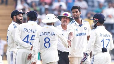 IND vs NZ 2nd Test 2024: Washington Sundar's Seven-Wicket Haul Keeps Hosts in Control Against New Zealand on Day 1