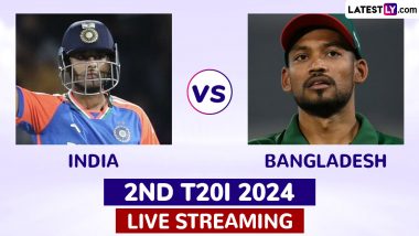 India vs Bangladesh Free Live Streaming Online, 2nd T20I 2024: How To Watch IND vs BAN Cricket Match Live Telecast on TV?