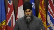 India-Canada Diplomatic Row: Canadian Sikh Leader Jagmeet Singh Calls for Ban on RSS and Actions Against Indian Diplomats (Watch Video)