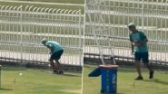 Pakistan Cricket Team Red-Ball Head Coach Jason Gillespie Shows Nice Gesture, Picks Up Empty Water Bottles From Practice Area Ahead of PAK vs ENG 3rd Test 2024 (Watch Video)