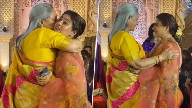 Jaya Bachchan’s Tight Hug and Kiss for Kajol at Durga Puja Pandal Is Pure Gold (Watch Video)