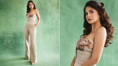 Jennifer Winget Redefines Formal Fashion in Latest Appearance, Actress Slays in Chic Beige Jumpsuit With Floral Accents (View Pictures)