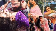 Kajal Raghwani and Khesari Lal Yadav Kissing Viral Video: When Bhojpuri Stars Shared a Tender Moment on Stage in Ballia, Watch