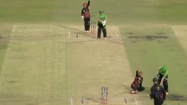 Marizanne Kapp Run Out At Non-Striker's End As Ball Hits Stumps After Alana King Intercepts Ines McKeon's Shot During WBBL 2024-25 (Watch Video)