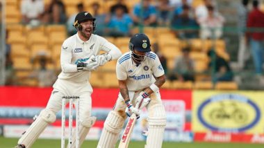 Virat Kohli Wicket Video: Watch Star Indian Batsman Dismissal on Final Ball of Day 3 During IND vs NZ 1st Test 2024