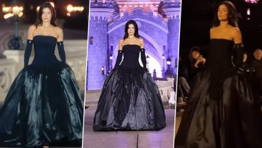 Kylie Jenner’s Debut at Paris Fashion Week 2024: Beauty Mogul Brings Goth Glam to the Runway in Dramatic Black Strapless Ballgown (View Pictures and Video)