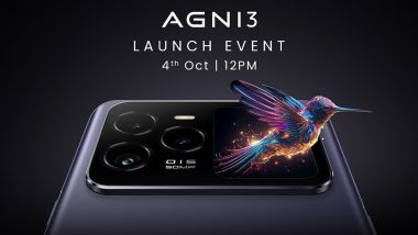 Lava AGNI 3 Launch Live Streaming: Watch Online Telecast of Launch of New Lava Smartphone With Dual-AMOLED Display, Know Specifications, Price and Other Details