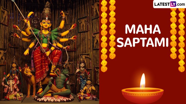 Subho Maha Saptami 2024 Greetings and Wishes: Share Maha Saptami Messages and Quotes and Maa Durga Images and Wallpapers to Celebrate Second Day of Durga Puja