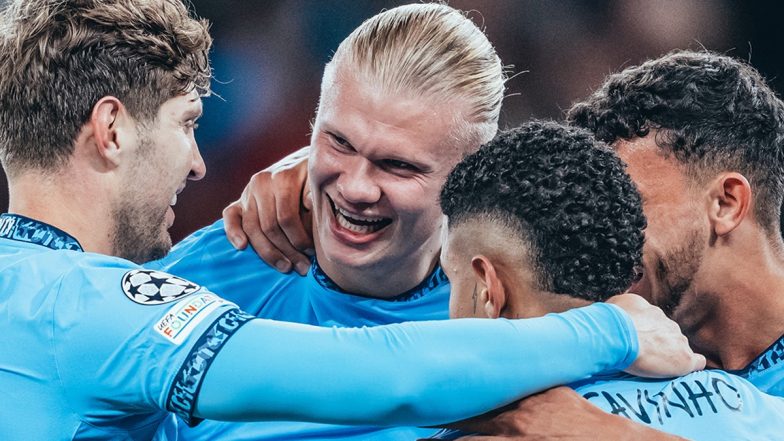 Manchester City 5–0 Sparta Praha, UEFA Champions League 2024–25: Erling Haaland Scores Brace, Phil Foden, John Stones and Matheus Nunes Add One Each As Cityzens Secure Dominating Victory