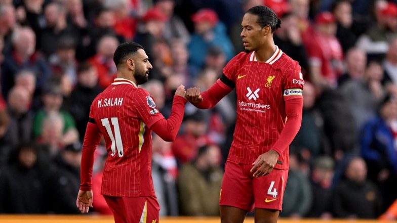 Liverpool 2–1 Chelsea, Premier League 2024–25: Mohamed Salah, Curtis Jones Score As Reds Edge Past Blues To Top the Table