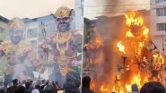 Diwali 2024 in Goa: People in Panaji Burn Effigy of Demon Narakasura as Part of Deepawali Celebrations (Watch Video)