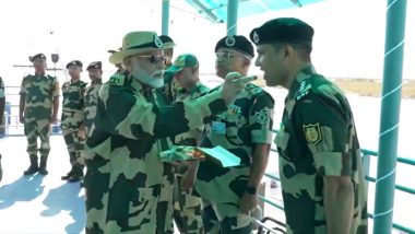 Diwali 2024: A Memorable Deepavali With Our Security Personnel, Says PM Narendra Modi (Watch Video)