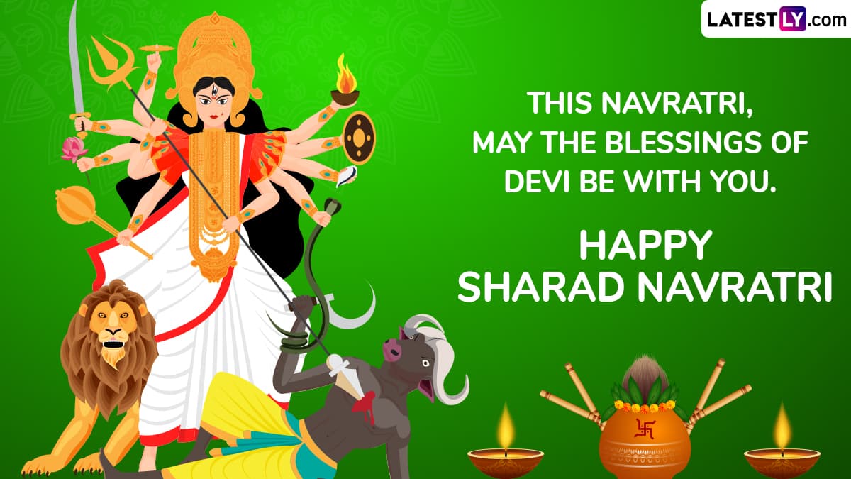 Happy Navratri 2024 Wishes, Greetings & HD Wallpapers: Send Sharad ...