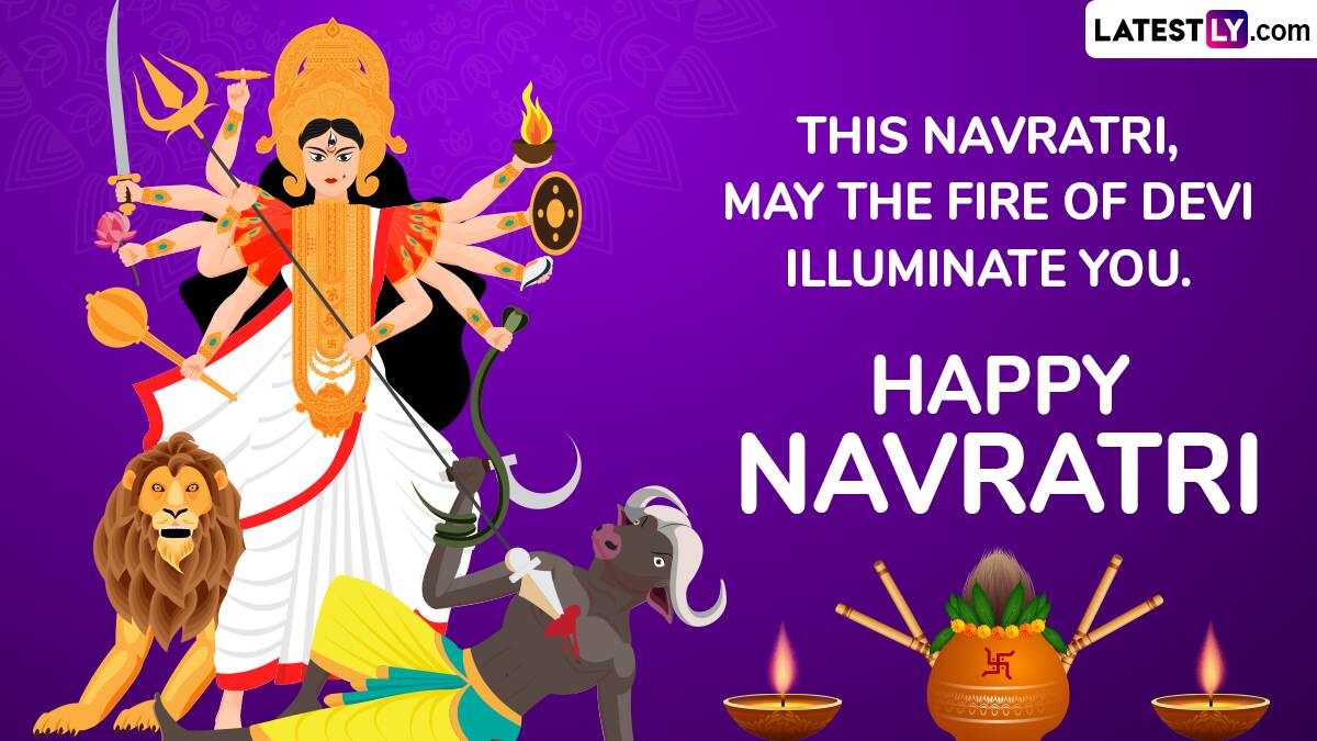 Happy navratri 2024 wishes greetings hd wallpapers send sharad
