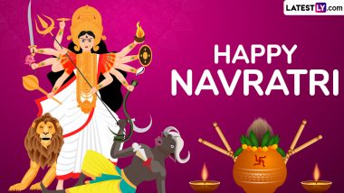 Happy Navratri 2024 Wishes, Greetings & HD Wallpapers: Send Sharad Navratri Quotes, Maa Durga Images, Sharad Navratri Wallpapers To Celebrate the Nine-Night Festival