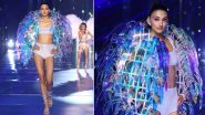 Neelam Gill Stuns at Victoria’s Secret Fashion Show 2024, Indian-Origin Model Steals the Spotlight in Shimmery Lingerie (View Pics)