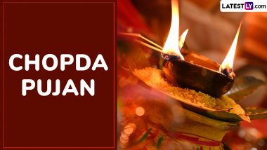 Chopda Pujan 2024 Images & Lakshmi Puja HD Wallpapers for Free Download Online: Wish Shubh Deepawali With Messages To Celebrate Diwali in Gujarat