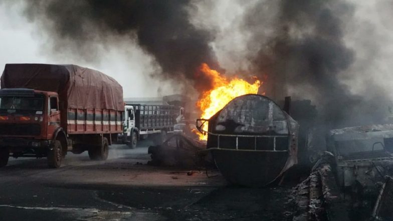 Rohtak Train Explosion: 4 Passengers Injured After Blast Caused by Potassium Sulfide Near Sanpala (Watch Video)