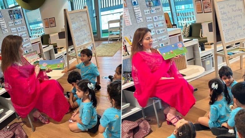 Nita Ambani Turns Storyteller for Grandson Prithvi, Jeh Ali Khan and Their Classmates at DAIS School, Reads Peppa Pig in Adorable Pictures