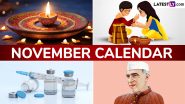 November 2024 Festivals, Events and Holidays Calendar: Bhai Dooj, Children’s Day and Guru Nanak Jayanti – Complete List of Important National and International Days and Dates