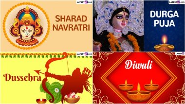 October 2024 Hindu Festivals, Holidays and Dry Days' Dates: Sharad Navratri, Durga Puja, Dussehra, Valmiki Jayanti, Dhanteras and Choti Diwali Take Place in Tenth Month