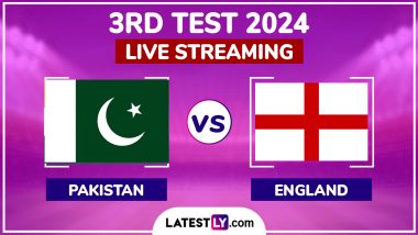 Pakistan vs England 3rd Test 2024 Live Streaming Online in India: How To Watch PAK vs ENG Cricket Match Free Live Telecast on TV?