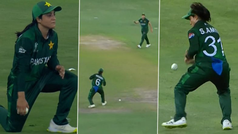 Pakistan Women Struggle With Fielding As Fatima Sana and Co Drop Multiple Catches in Crucial PAK-W vs NZ-W ICC Women's T20 World Cup 2024 Match, Video Goes Viral