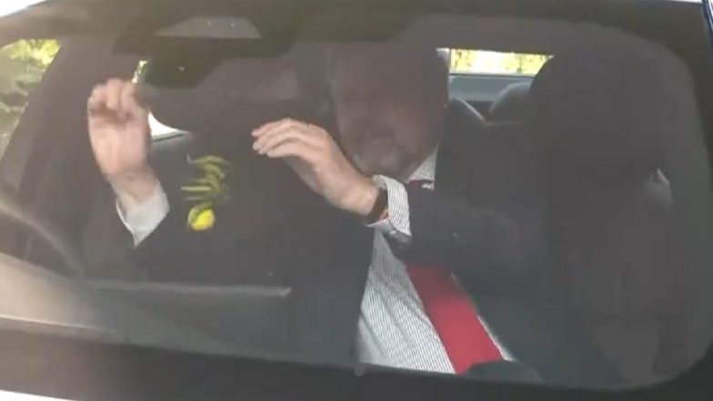 German Ambassador Philipp Ackermann Ties ‘Nimbu-Mirchi’ to His New EV Car in Delhi, Smashes Coconut to Celebrate Occasion (Watch Video)