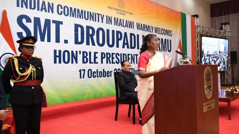 President Droupadi Murmu Hails Indian Community in Malawi As &lsquo;Living Link&rsquo; Between Two Nations (See Pics)