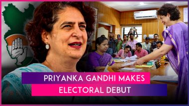 Priyanka Gandhi Files Nomination for Wayanad Lok Sabha By-Election 2024, Accuses BJP-Led Centre of Spreading Hatred in Electoral Debut Speech