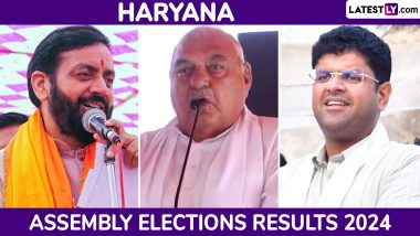 Haryana Assembly Elections Results 2024: Trends Show Congress Ahead in Haryana; CM Nayab Singh Saini, Bhupinder Singh Hooda Leading on Their Seats