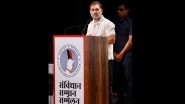 'Samvidhan Samman Sammelan' in Ranchi: Rahul Gandhi Accuses BJP of Controlling Election Commission, CBI and ED, Claims Constitution &lsquo;Under Attack&rsquo; (See Pics)