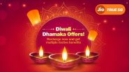 Jio True 5G Diwali Dhamaka Offers: Reliance Jio Announces Multiple Discounts and Offers on Flight, Food and More for Its Subscribers in Festive Season