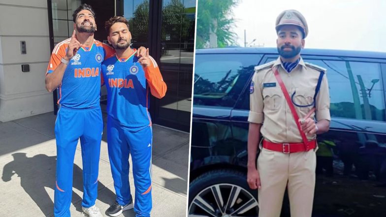 'Salute Sir' Rishabh Pant Reacts After 'DSP' Mohammed Siraj's Picture in Police Uniform Goes Viral