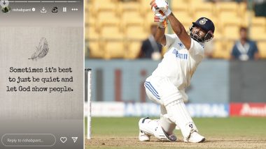 Rishabh Pant Shares Cryptic Instagram Story After India's Eight-Wicket Defeat to New Zealand in Bengaluru Test