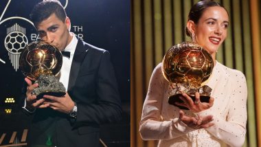 Ballon d'Or 2024 Winners List: Rodri, Aitana Bonmati and Others Who Won Honours At 68th Ballon d'Or Award Ceremony