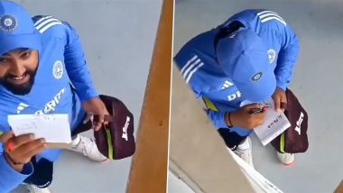 Rohit Sharma Shows Adorable Gesture After Female Fan Asks For Autograph, Assures Of Telling Virat Kohli About Her Following Practice Ahead of IND vs NZ 2nd Test 2024 (Watch Video)