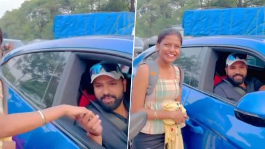 Rohit Sharma Delights Fan with Heartwarming Birthday Wish on Streets of Mumbai, Video Goes Viral