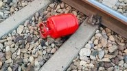 Another Train Derailment Attempt Foiled? Loco Pilot of Goods Train Finds Empty Cylinder on Railway Track Between Landaura and Dhandhera in Uttarakhand, Case Registered (See Pic)